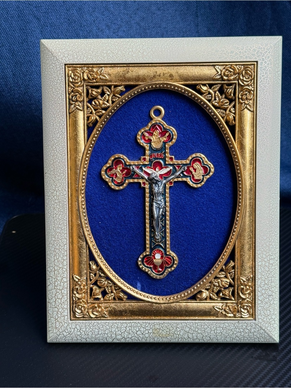 Size 9x7 - Vatican Jubilee 2000 Christus Heri Hodie Semper Framed Cross Art